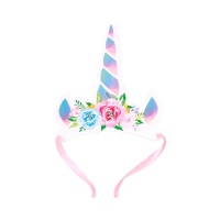 Schillernde Einhorn-Kinder-Tiaras - 4 Stück