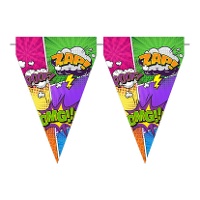 Wimpelkette mit Superhelden-Comicmotiv, 3 m