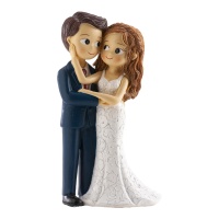 Figur für Hochzeitstorte von sich umarmendem Paar, 16 cm