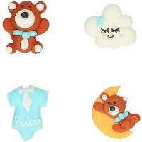 Zuckerfiguren Baby Biss Blue - 8 Stück