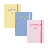 Notizbuch in Pastelltönen mit Gummiband, 19 x 13 cm - 1 Stück