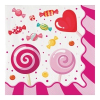Servietten von Sweet Candy, 16,5 x 16,5 cm - 20 Stück