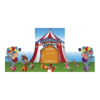 Happy Circus Einladungen - 6 Stück