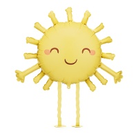 Sonnenschein-Lächeln-Ballon, 77 x 62 cm mit Beinen