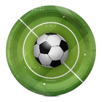 Fußballteller auf Gras, 18 cm - 8 Stück