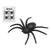 Dekorative Spinne 7 x 6 cm - 4 Stück