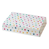 Schachtel 23,5 x 16 x 5 cm mit Konfetti-Muster