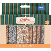 Metallisches Streusel-Set, 30 Sorten - PME - 180 g