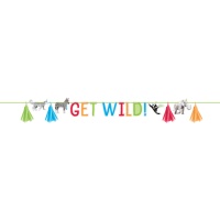 Lustige Wildtier-Girlande 2,38 m