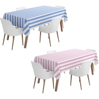 Kunststofftischdecke, gestreift, 1,80 x 1,20 m - 1 Stück