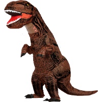 Aufblasbares Dinosaurierkostüm Rex in Braun für Erwachsene