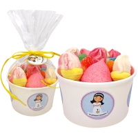 Becher zur Kommunion für Mädchen mit Marshmallows und Fruchtgummis, 145 g