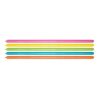 Formbare tropische Latexballons sortiert 5 x 150 cm - Sempertex - 100 Stück