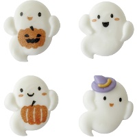 Zucker-Geisterfiguren, sortiert, 4 cm - Dekora - 48 Stück