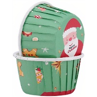 Kapseln für Cupcakes von 5 cm mit Weihnachtsschmuck - 50 Stück