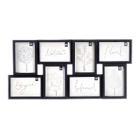 Schwarzer Mehrfach-Fotorahmen für 8 Fotos (10 x 15 cm)