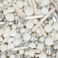 Silberne Mix Streusel, 70 g - FunCakes