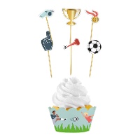 Set von Fußball-Wrappern und Picks - 6 Einheiten