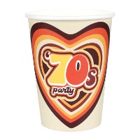 Retro 70er Jahre Becher, 270 ml - 10 Stück