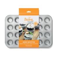 Mini-Muffinform aus Stahl 38,5 x 26 cm - Decora - 24 Vertiefungen