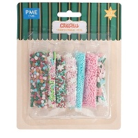 Pastellfarbenes Weihnachts-Sprinkles-Set - PME - 52 g