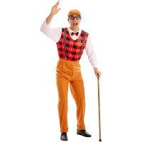 Altenkostüm mit Karomuster für Herren