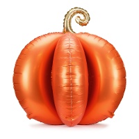 3D Kürbisballon in Orange, 90 x 90 cm