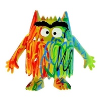 Mehrfarbiger Monster-Tortenaufleger 6,5 cm