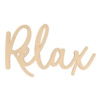 Holzfigürchen Wort Relax - 1 Stück