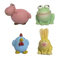 Bunte Tierfiguren für den Dreikönigskuchen, 3 cm - 50 Stück