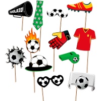 Kit für Fußball-Fan-Photocall - 12 Einheiten