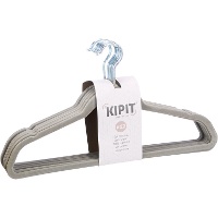 Samtbezogene Kunststoff-Kleiderbügel - 12 Stück