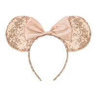 Rosa und goldfarbenes Strass-Stirnband