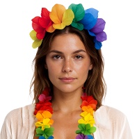 Haarreif mit bunten Blumen