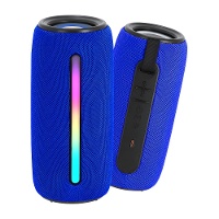 Stereo-Bluetooth-Lautsprecher mit 2 x 5 W, UKW-Radio und LED-Beleuchtung
