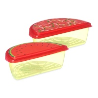 1200 ml Kunststoff Tupper Erdbeere oder Wassermelone