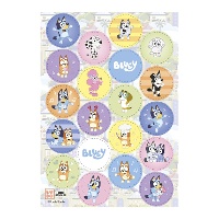 Mini-Oblaten-Taler mit Bluey und Bingo Zero, Ø 3,4 cm