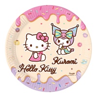 Hello Kitty Kuromi Teller 23 cm Durchmesser - 8 Stück