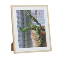 Fotorahmen 20 x 25 cm Weiß und Naturholz