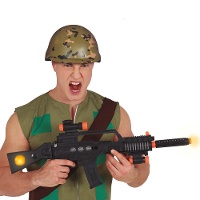 Militärisches Sturmgewehr mit Licht und Sound, 70 cm