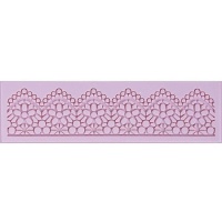Rechteckige Silikonform mit geometrischem Rand 17,3 x 5 cm - Artis Dekor