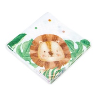 Vintage Tier-Servietten, 16,5 x 16,5 cm - 12 Stück