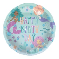 45 cm Meerjungfrau Happy Birthday Ballon
