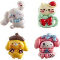 Weihnachtliche Haustier-Figuren für Roscón (Dreikönigskuchen), 3-3,5 cm - Dekora - 50 Stück