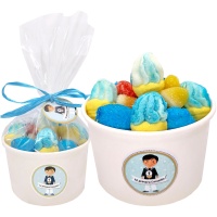 Tarrina Erstkommunion Junge mit Marshmallows und Gummibärchen 145 gr