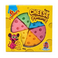 Bunte Käse-Gummis - 6 Stück