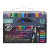 Acrylic Go Acrylmarker 4-5 mm - Grundfarben - Artis Decor - 36 Stück