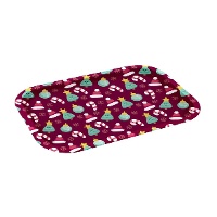Tablett 40 x 28,5 cm aus Metall mit weihnachtlichen Motiven