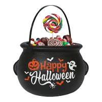 Schwarzer Kessel von Happy Halloween, 20 x 16 cm