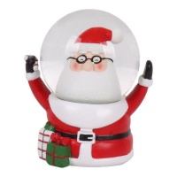 Schneekugel mit Weihnachtsmann von 12 cm